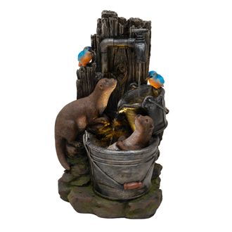 MonsterShop Electric Water Feature - Otter Oasis in Grey
