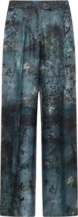 Pierre-Louis Mascia Jp 682 Broek - Dames - Wijde Broeken - Blauw - M - Broeken