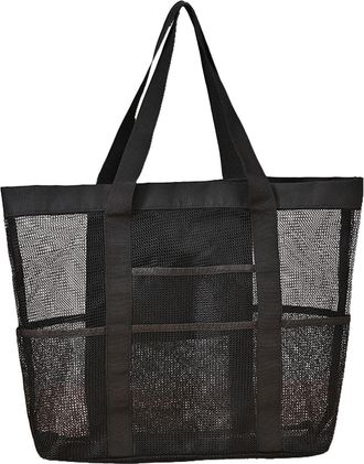 Generic Beach Bag Large Mesh Tote with Multiple Compartments Water-Resistant Material for Swimming Pool Travel and Shopping Ideal for Weekend Holiday Beach Da