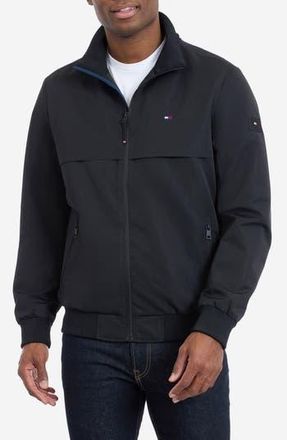 Tommy Hilfiger Zip Front Boating Jacket in Black at Nordstrom Rack, Size Xx-Large