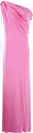 Max Mara one-shoulder silk gown - women - Silk - 42 - Pink