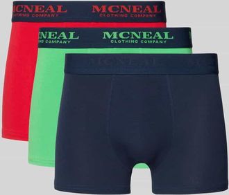 Mc Neal Slim Fit Trunks mit Logo-Stitching im 3er-Pack in Gruen, Gr&ouml;&szlig;e XXL