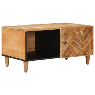 vidaXL Mesa De Caf&eacute; Marr&oacute;n 80 X 50 X 40 Cm Madera De Mango Maciza Vidaxl