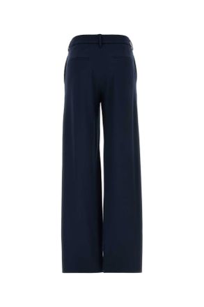 Pantaloni Torino Womens Navy Blue Stretch Jersey Lorenza Palazzo Pant Blu Exterior: Polyester Elastan Pantaloni