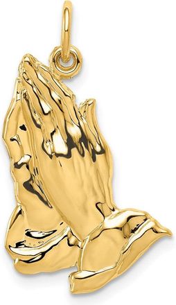 Diamond2Deal 10k Yellow Gold Praying Hands Pendant