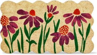 Tag Scallop Coneflower Non-Slip Coir Mat Multi Coir Everyday in Brown at Nordstrom, Size Medium
