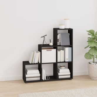 vidaXL Libreria a Scala Nera 107 cm in Legno Multistrato - Vidaxl
