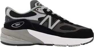 New Balance Boys 990 V6 - Preschool Running Shoes Silver/Black Size 11.0