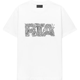 Rta Liam Topographic Graphic T-Shirt in White Topographic Logo at Nordstrom, Size Xx-Large
