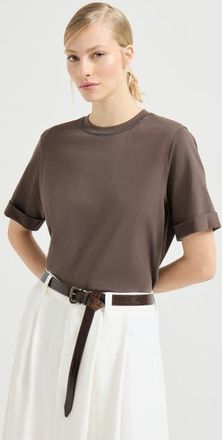 Brunello Cucinelli Cotton jersey T-shirt in Brown at Nordstrom, Size Xx-Large Eu