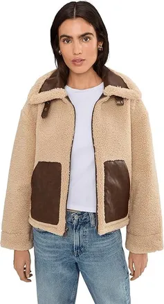 Levi's Reversible Sherpa Faux Leather Shorty Womens Jacket Sesame : LG, Polyester