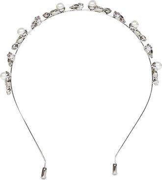 Self Portrait Crystal Bow Headband - Dames - Haaraccessoires - Grijs - ONE Size - Accessoires