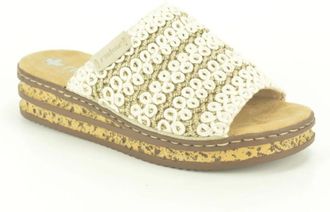 Rieker Muil kurk Z. - Dames - Sleehakken - Beige - 37 EU - Schoenen