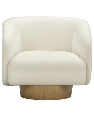 TOV Furniture Tov Furniture Presley Cream Velvet Swivel Accent Chair
