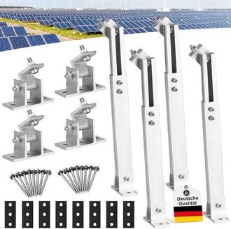 No Brand Soportes Para Paneles Solares Fotovoltaicos, Para Techo Plano De 0 A 40&deg;, De Aluminio, De 36 A 72 Cm, Aptos Para Balcones, Caravanas, Barcos Y Tejados