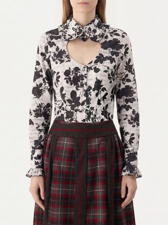 Vivienne Westwood Toulouse Frill Floral Cotton Shirt with Ruffles