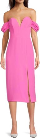 Amanda Uprichard Victoria Sweetheart Neck Dress In Pink