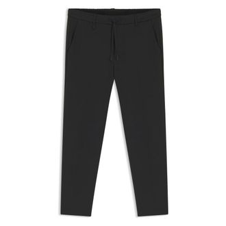 HUGO BOSS Broeken, Heren, Zwart, XL, Polyester, Slim-fit Cropped Broek