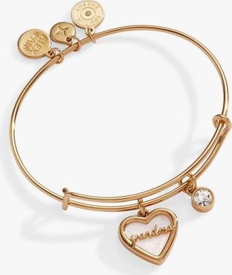 Alex and Ani Grandma Mother of Pearl Bangle in Gold at Nordstrom