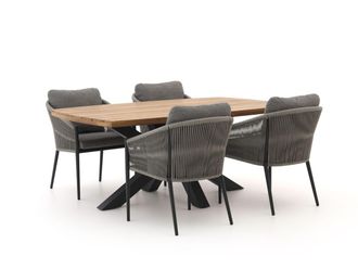 Bellagio la vita attrattiva Bellagio Mineo/Induno deens Ovaal 180cm dining tuinset 5-delig