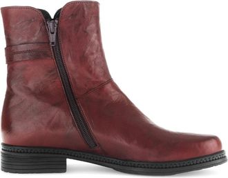 Gabor Elegante Rode Leren Enkelboot - Dames - Enkellaarsjes - Rood - 35 1/2 EU - Leer - Schoenen