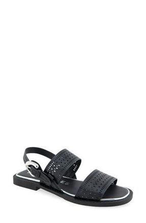 Aerosoles Carole Slingback Sandal in Black Perf Faux Leather at Nordstrom Rack, Size 6.5