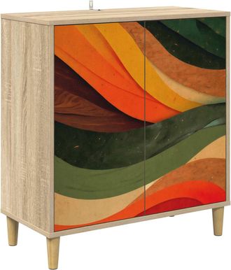vidaXL Aparador Bonn Sonoma 69 X 33 X 75 Cm Madera De Ingenier&iacute;a Vidaxl