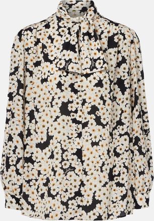 Valentino Floral silk satin blouse