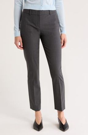 Theory Testra Stretch Virgin Wool Blend Pants in Charcoal at Nordstrom Rack, Size 00