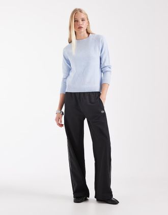 Lacoste pantaloni della tuta relaxed fit coordinati idrorepellenti neri-Nero