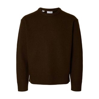 Selected Heren, Truien, Bruin, Maat: XL Wol