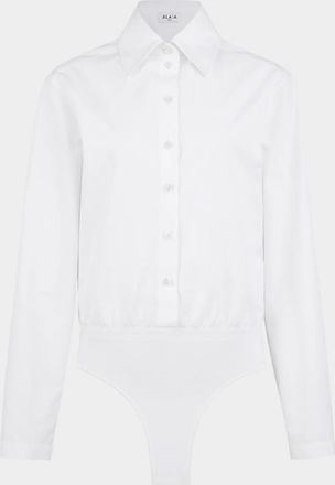 Alaia Basque Poplin Cotton Bodysuit