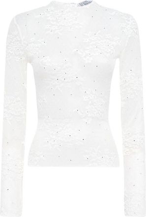 Giuseppe Di Morabito Top M.409 - Dames - Longsleeves - Wit - L - Tweed - Tops