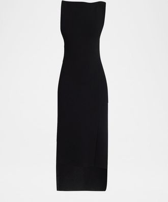Courrèges Boat-Neck Sleeveless High-Low Midi Dress