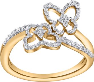 LuvMyJewelry Elarisse Flutter Diamond Ring 0.30ct 14K Gold