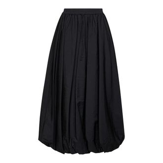 Max Mara Rokken, Dames, Zwart, XL, Katoen, Midi Rok