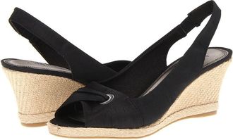 Life Stride Rebecca Womens Wedge Shoes Black Fabric : 8.5 W (C), Textile
