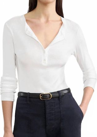 Nili Lotan Jordan Henley Tee In White