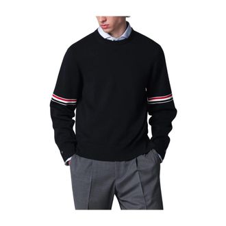 Thom Browne Heren, Truien, Blauw, Maat: L Katoen