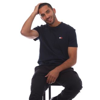 Tommy Jeans Heren Tonaal Badge T-shirt (Blauw)