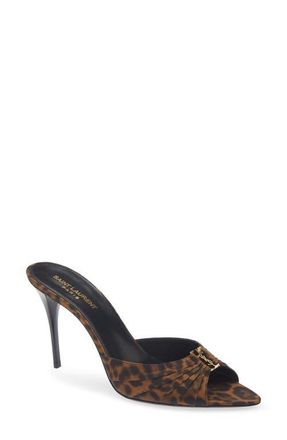 Saint Laurent Babylone Slide Sandal in Coffee at Nordstrom, Size 10.5Us