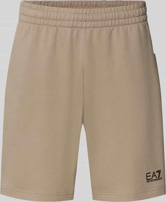 Emporio Armani Shorts mit elastischem Bund und Logo in Beige, Größe XXXL