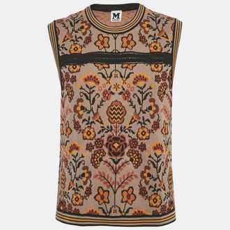 M Missoni Grey Patterned Knit Sleeveless Top