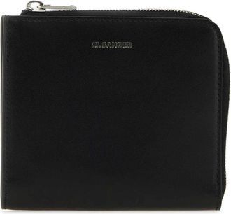 Jil Sander Card Holder - Heren - Portefeuilles - Zwart - ONE Size - Leer - Accessoires