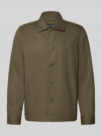 Marc O'Polo Regular Fit Overshirt aus Lyocell-Leinen-Baumwoll-Mix in Dunkelbraun, Gr&ouml;&szlig;e XXXL