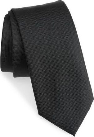 BOSS Silk Blend Tie in Black at Nordstrom Rack
