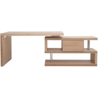 Miliboo Scrivania design modulare con vano contenitore 2 cassetti rimovibili legno MAX