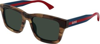 Gucci Rechthoekige Zonnebril - Heren - Zonnebrillen - Bruin - 53 MM - Accessoires