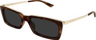 Saint Laurent SL 766/F Asian Fit 004 Mens Sunglasses Tortoiseshell Size 57