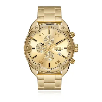 Diesel Watches, male, Yellow, Size: ONE SIZE Spiked Chronograph Watch